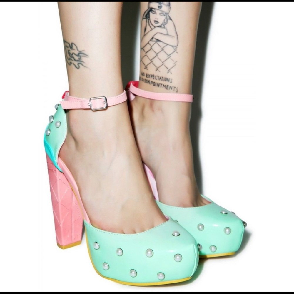 Iron Fist LICK ME PLATFORM HEELS